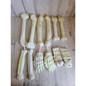 Vintage glow dark bones hand arm set Halloween home decor unique